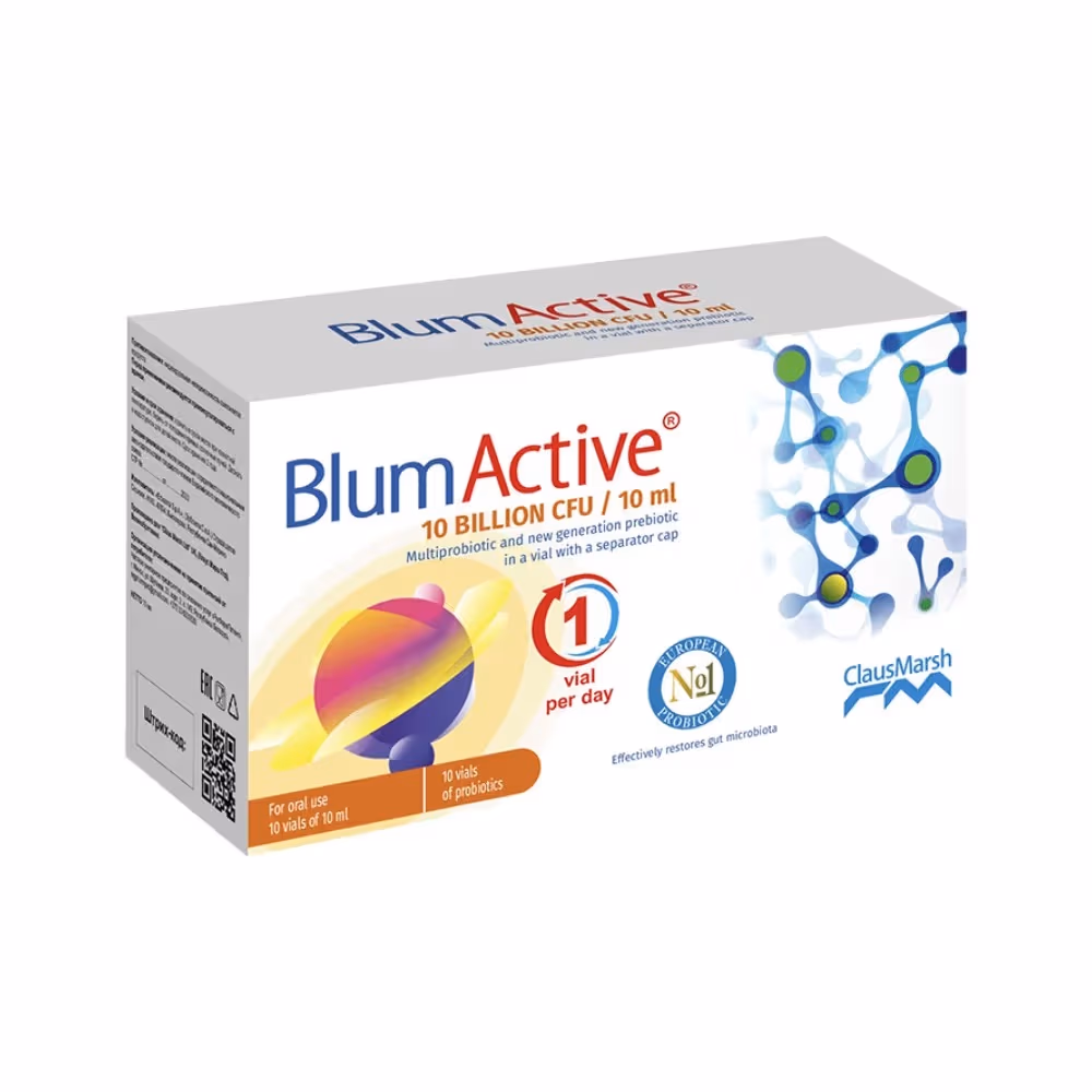 BlumActive Multiprobiotic & Prebiotic – 10 Billion CFU | 10 Liquid Vials x 10ml 1