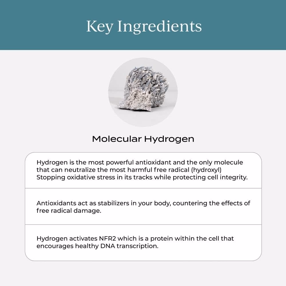 Cymbiotika Molecular Hydrogen – Antioxidant Water Enhancer 12ppm | 30 Effervescent Tablets 3