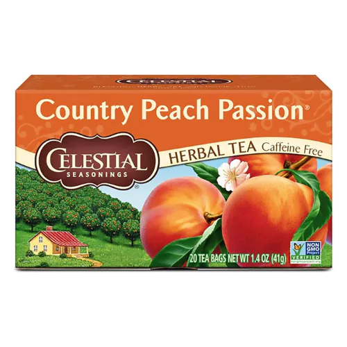 Celestial Herbal Tea Bag Peach Passion 20 Sachets