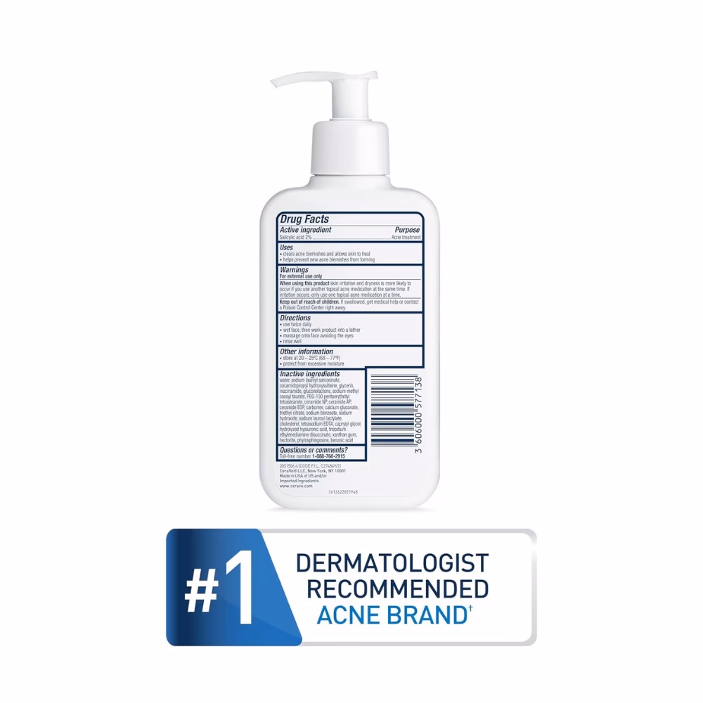 CeraVe Acne Control Cleanser 355ml – Salicylic Acid Face Wash for Clearer Skin 4
