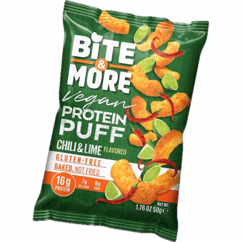 Bite and More Vegan Protein Puff Chili & Lime 50g