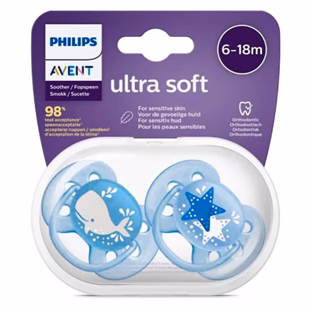 Philips Avent Pacifier Ultra Soft 6 to 18 Months Boy