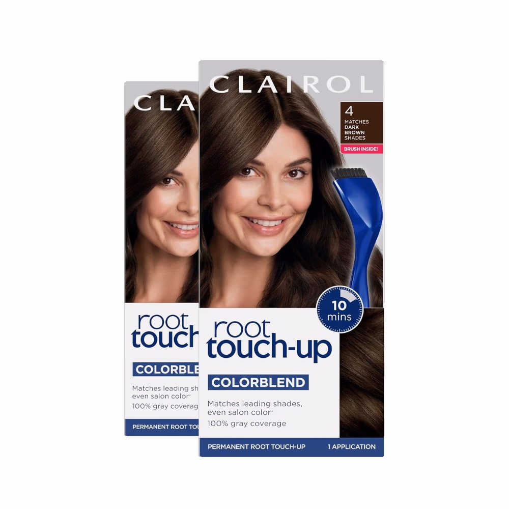 Clairol Root Touch-Up Hair Color Dark Brown No. 4 – Permanent Hair Dye for Gray Coverage 1