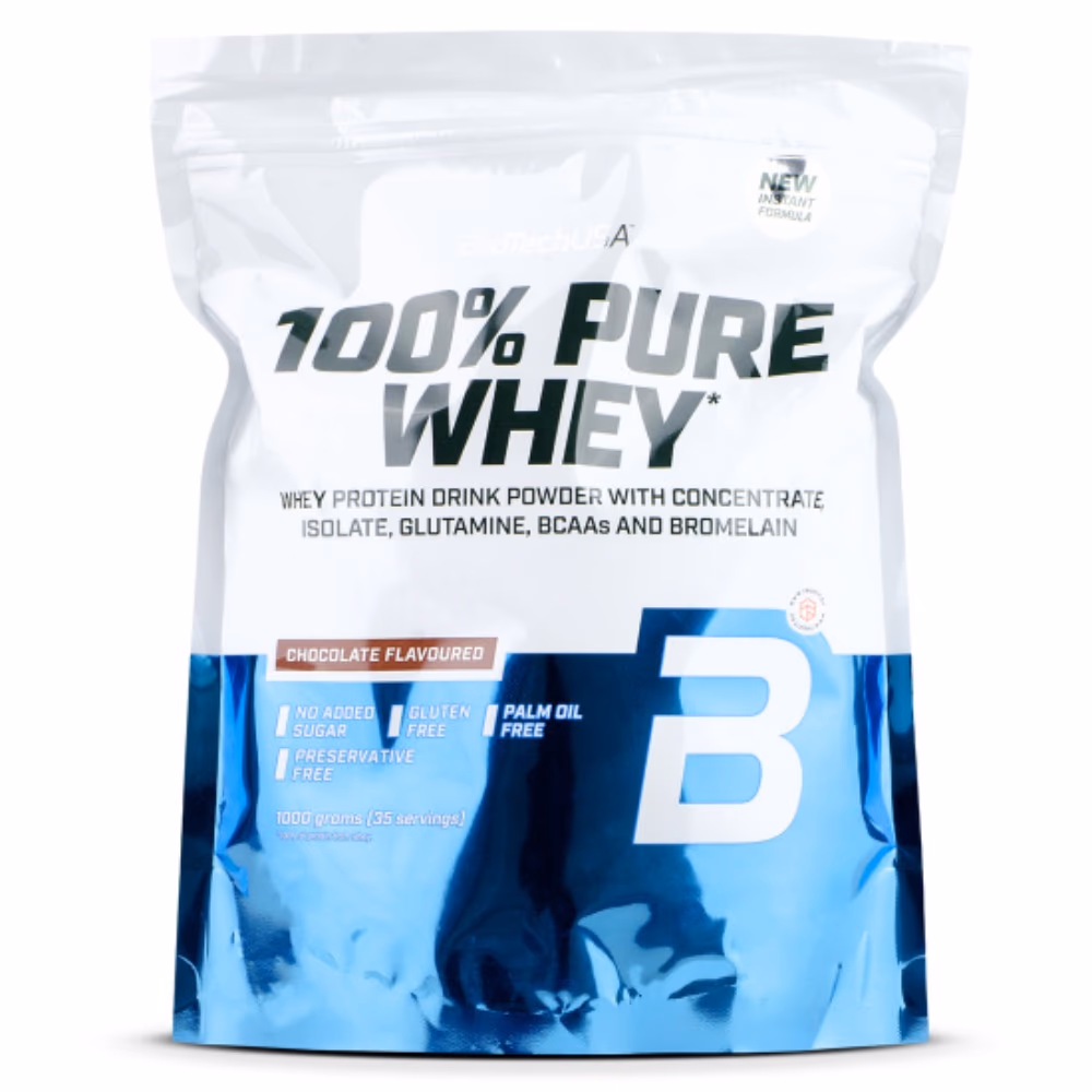 BioTechUSA Pure Whey Chocolate 1000g: High-Quality Whey Protein Blend for Muscle Growth & Recovery