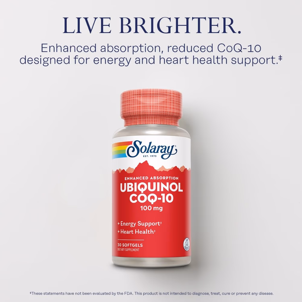 Solaray Ubiquinol CoQ-10 100mg-30 Softgels 1