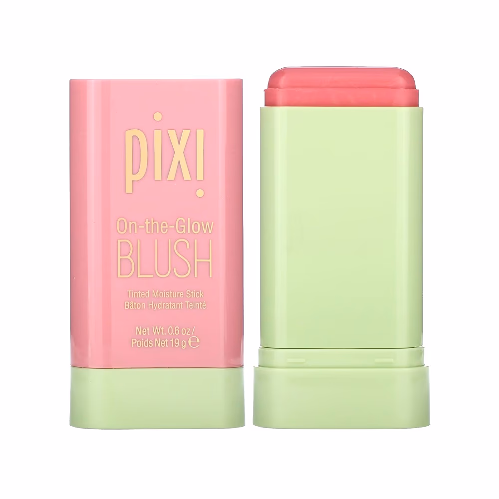Pixi Beauty On the Glow Blush Tinted Moisture Stick for Cheeks and Lips 19g 0.6 oz Hydrating Cream Blush with Aloe Vera, Ginseng and Fruit Extracts