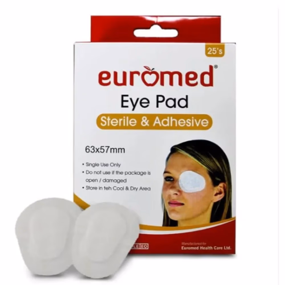 Euromed Eye Pad 8cm x 6cm- 50 Pads 1