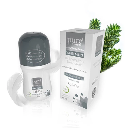 Pure Beauty Anti-Perspirant Fragrance Free Whitening Roll-On 60ml 1