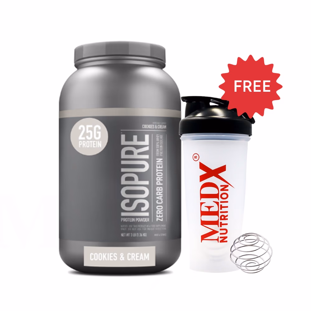Isopure Zero Carb Protein, Cookies and Cream, 3 LB