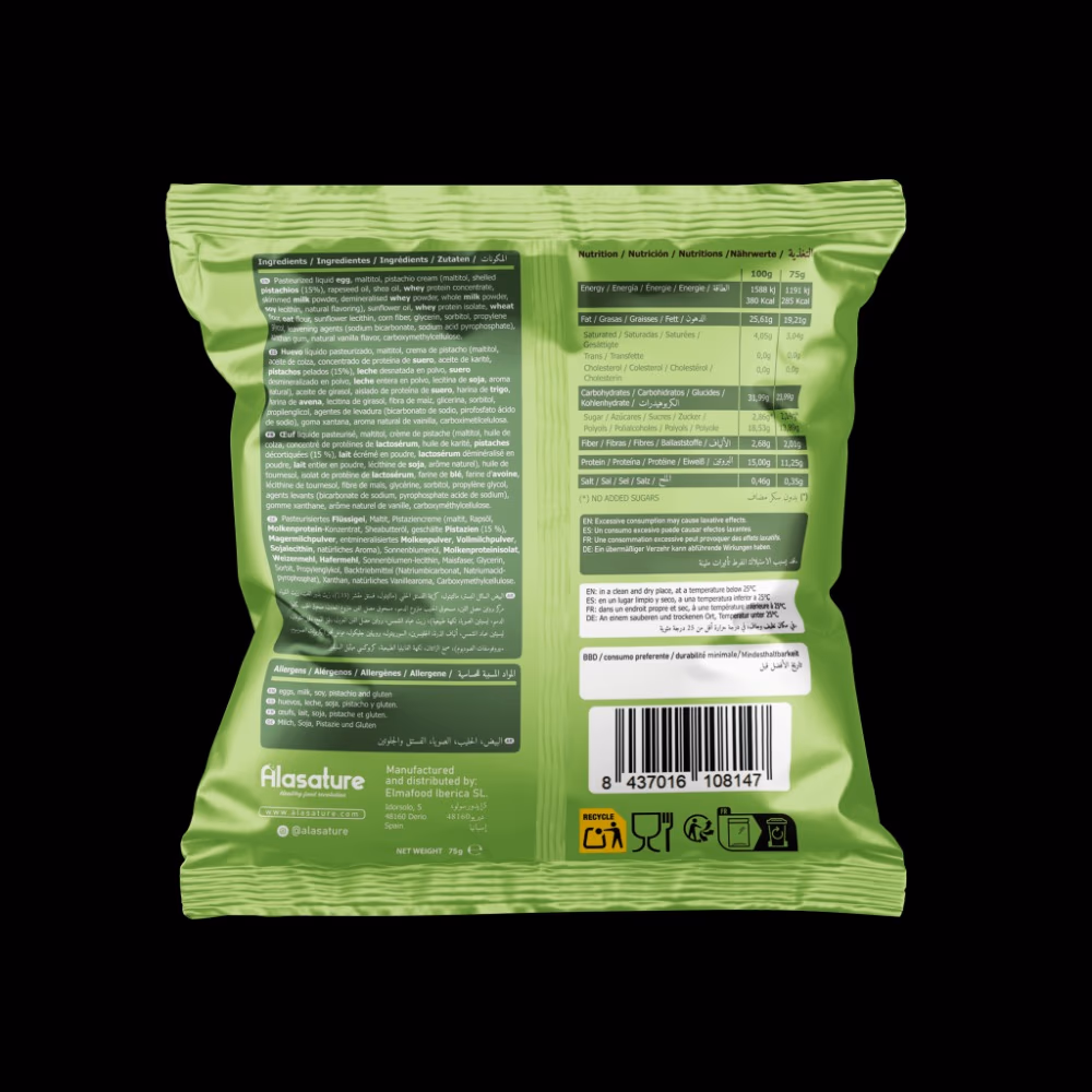Alasature Protein Doughnuts 75gm -Pistachio Box of 12 3