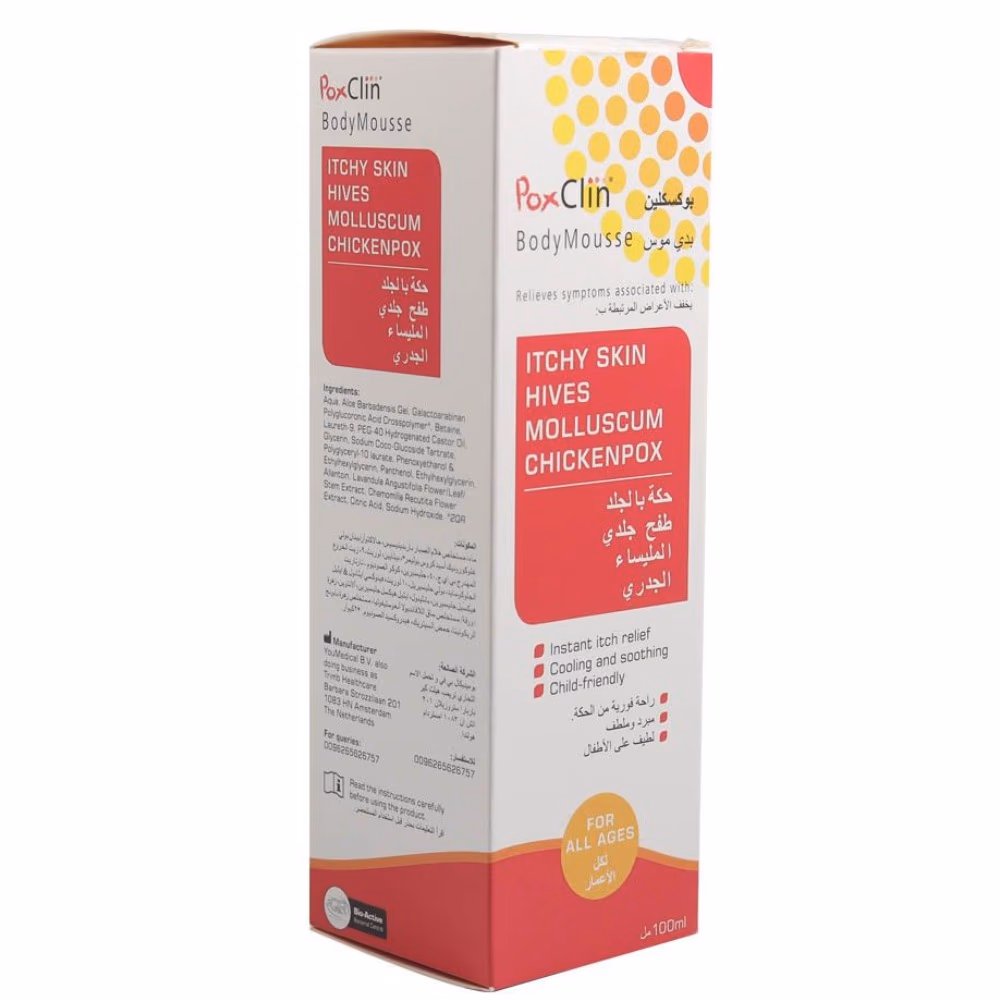 Poxclin Itchy Skin Hives Body Mousse 100ml