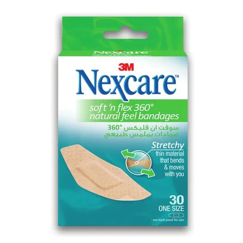3M Nexcare Soft & Flex 360 Natural Feel Bandages - One Size - 30 Bandages 1