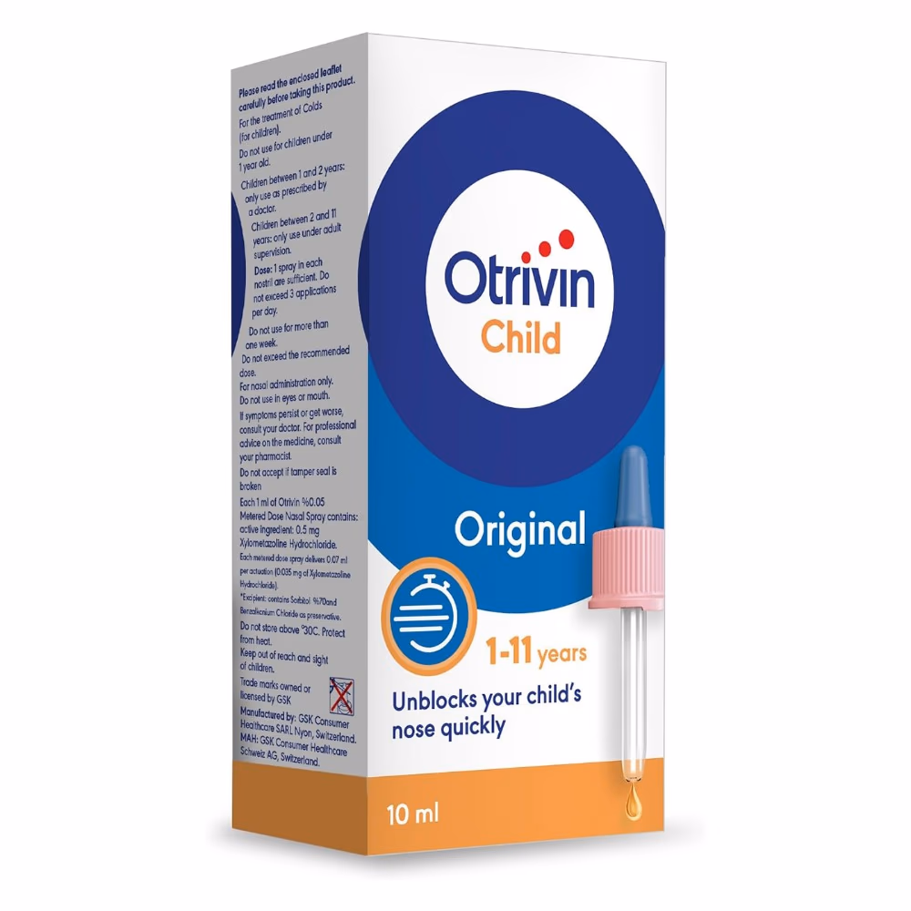Otrivin 0.05% Childrens Nasal Drops 10ml