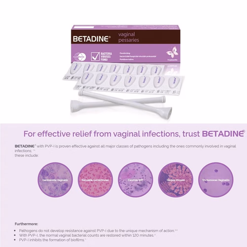 Betadine Vaginal Pessaries - 14 Pessaries 2