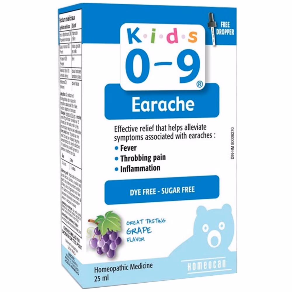 Homeocan Kids 0-9 Earache Oral Solution 25ml - Grape Flavor 2