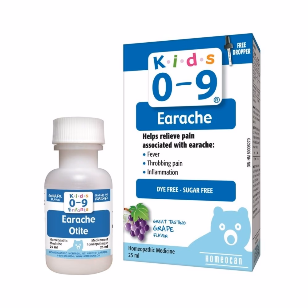 Homeocan Kids 0-9 Earache Oral Solution 25ml - Grape Flavor 1