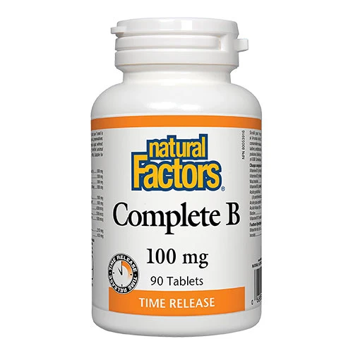 Natural Factors Complete B 100mg Timed-Release 90 Tablets 1