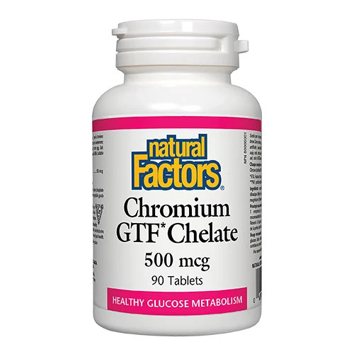 Natural Factors Chromium GTF Chelate 500mcg 90 Tablets 1