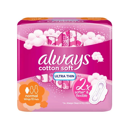 Always Cotton Soft - Ultra Thin Normal Pads with Wings - 10 Pads 1