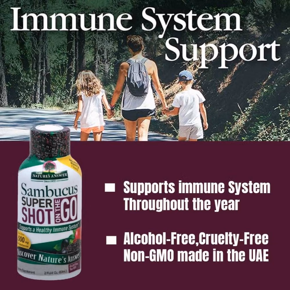 Natures Answer Sambucus 6500mg Super Shot 60ml 3