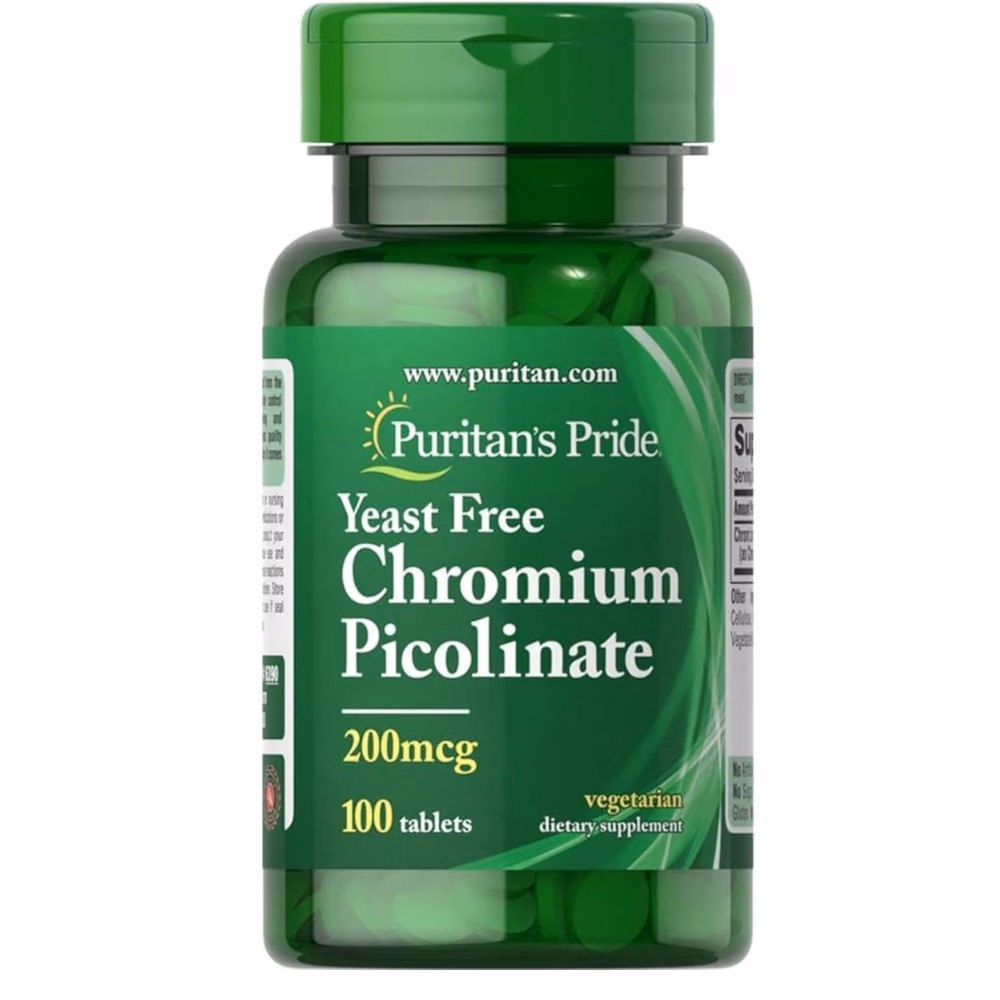 Puritan's Pride Chromium Picolinate 200mcg - 100 Tablets