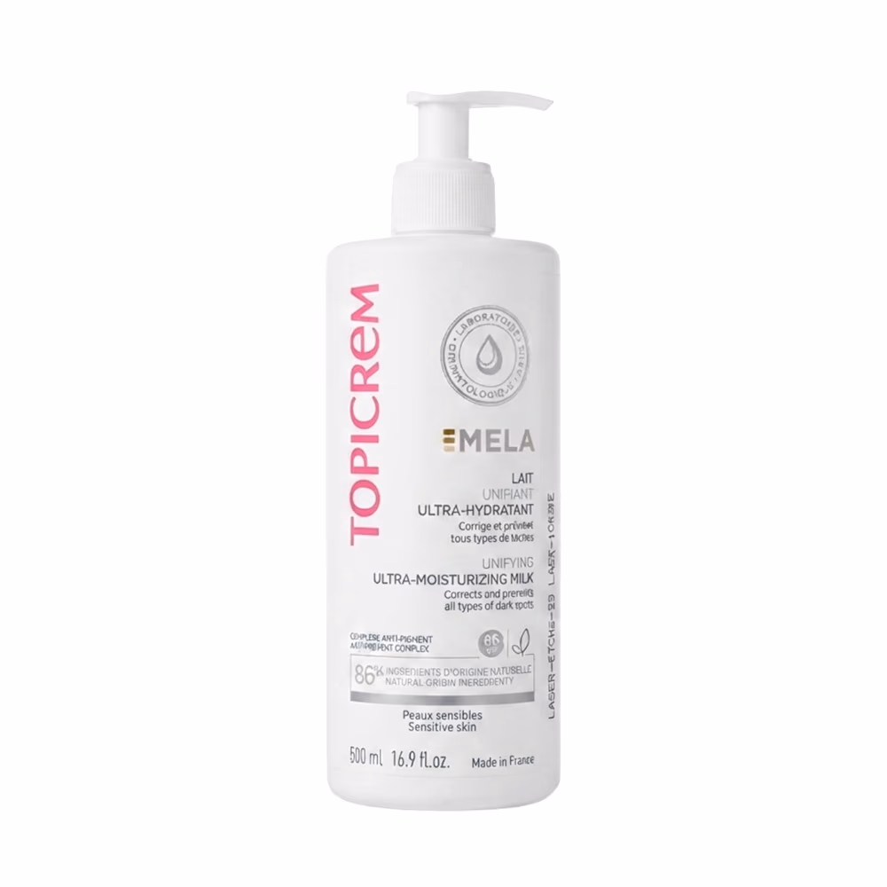 Topicrem MELA Unifying Ultra Moisturizing Milk Brightening Body Lotion for Sensitive Skin 500ml