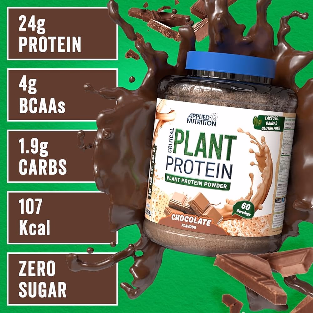 Applied Nutrition Critical Plant Protein, Chocolate Flavor, 1.8kg – Complete Vegan Protein Blend for Muscle Recovery 3