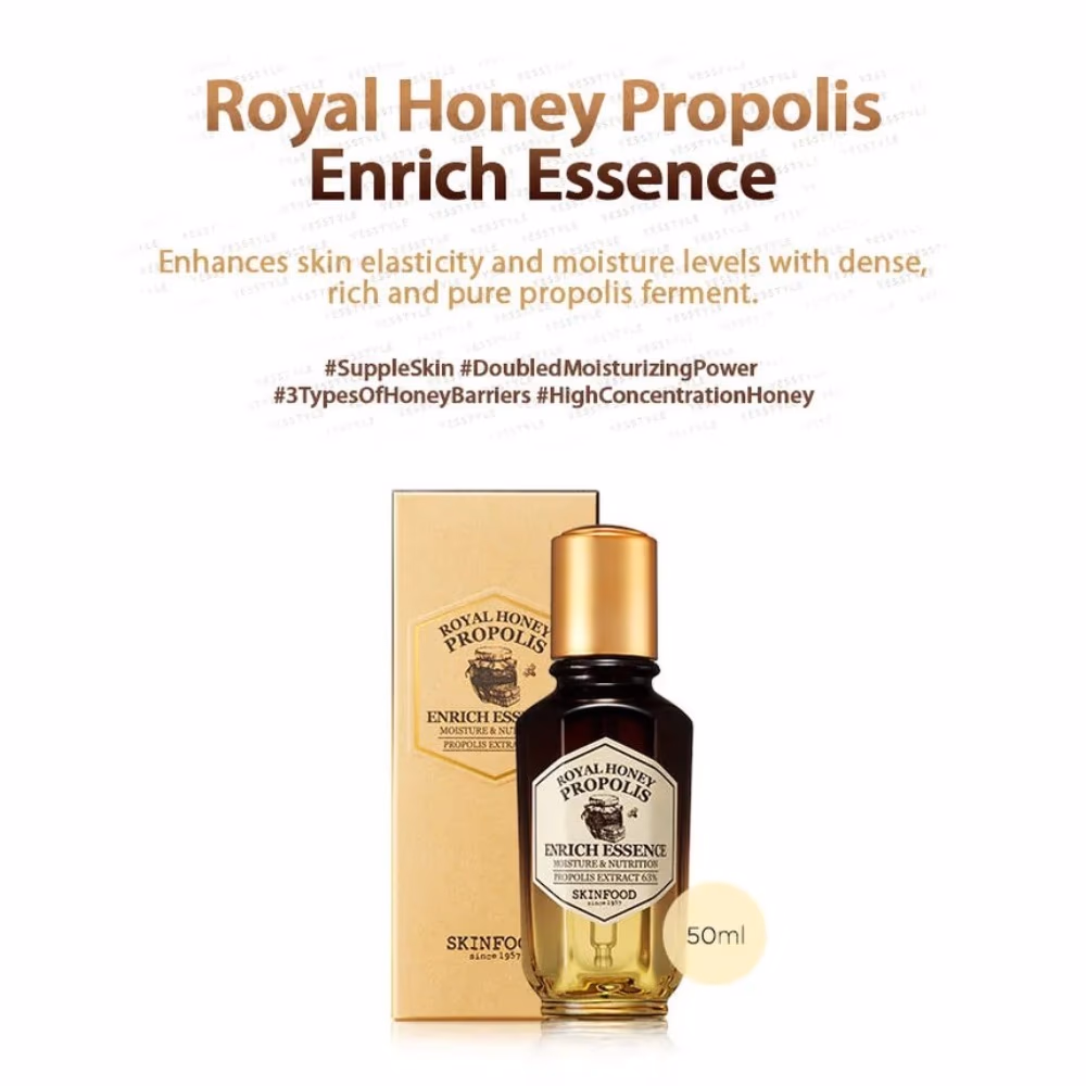 Skinfood Royal Honey Propolis Enrich Essence 50ml – 63% Propolis Extract | Deep Moisture & Nutrition for Dry & Dull Skin 2