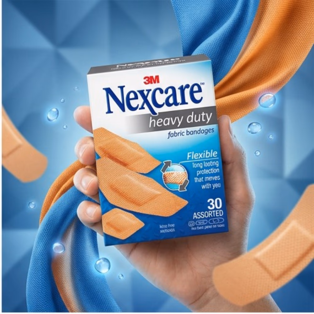 NEXCARE HEAVY DUTY FLEXIBLE FABRIC BANDAGES 665-30 ONE SIZE 30 CT 2