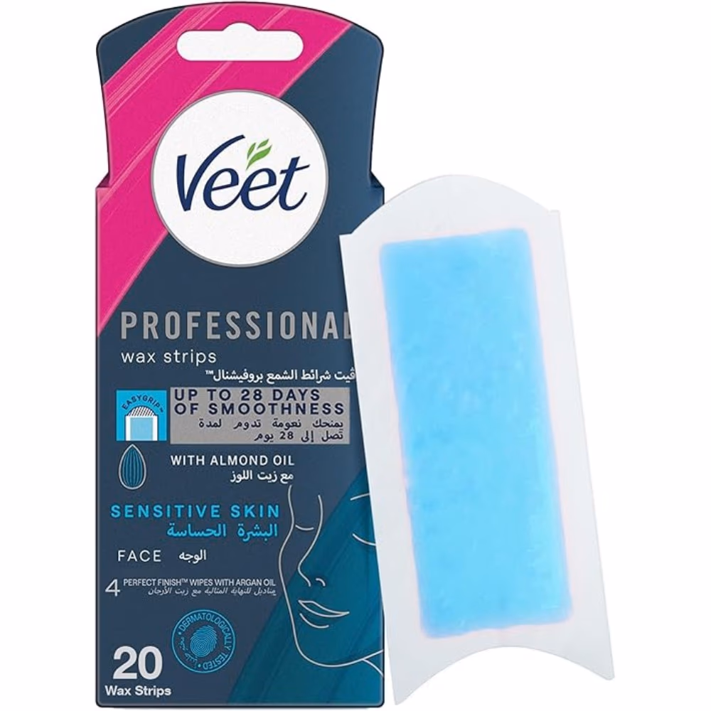 Veet Hair Removal Easy Gel Wax Strips(20 Wax Strips) 1