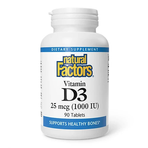 Natural Factors Vitamin D3 1000 IU 90 Tablets
