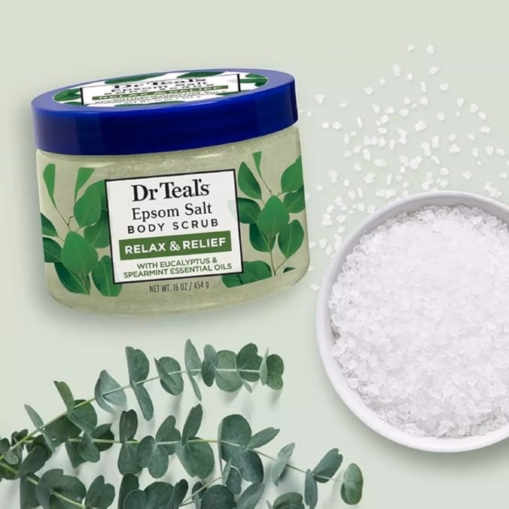 Dr Teal's Epsom Salt Body Scrub, Eucalyptus & Spearmint, 454g 4