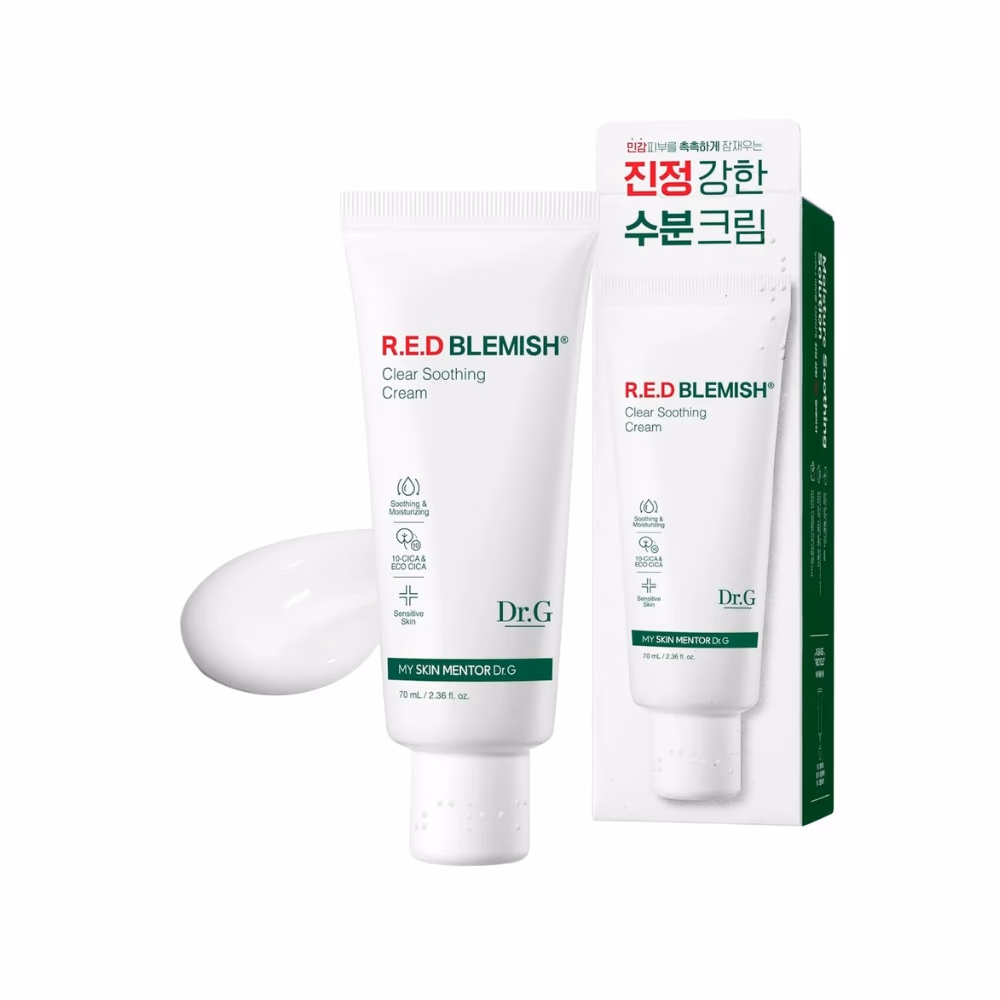 Dr.G R.E.D Blemish Clear Soothing Cream 70ml Tube – 10-Cica & Eco Cica | 100 Hours Hydration for Sensitive & Acne-Prone Skin 2