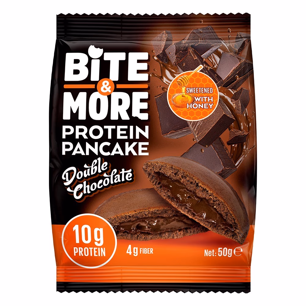 Bite and More Protein Pancake Double Chocolate 50g 1
