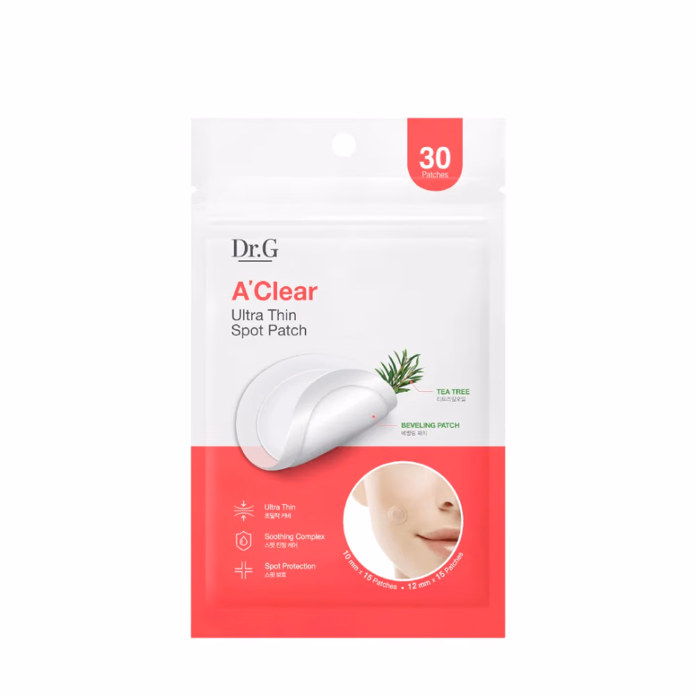 Dr.G A'Clear Ultra Thin Spot Patch 30 Patches – Tea Tree & Beveling Patch Technology | Acne Spot Protection 1