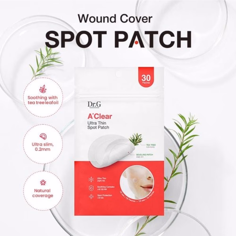 Dr.G A'Clear Ultra Thin Spot Patch 30 Patches – Tea Tree & Beveling Patch Technology | Acne Spot Protection 2