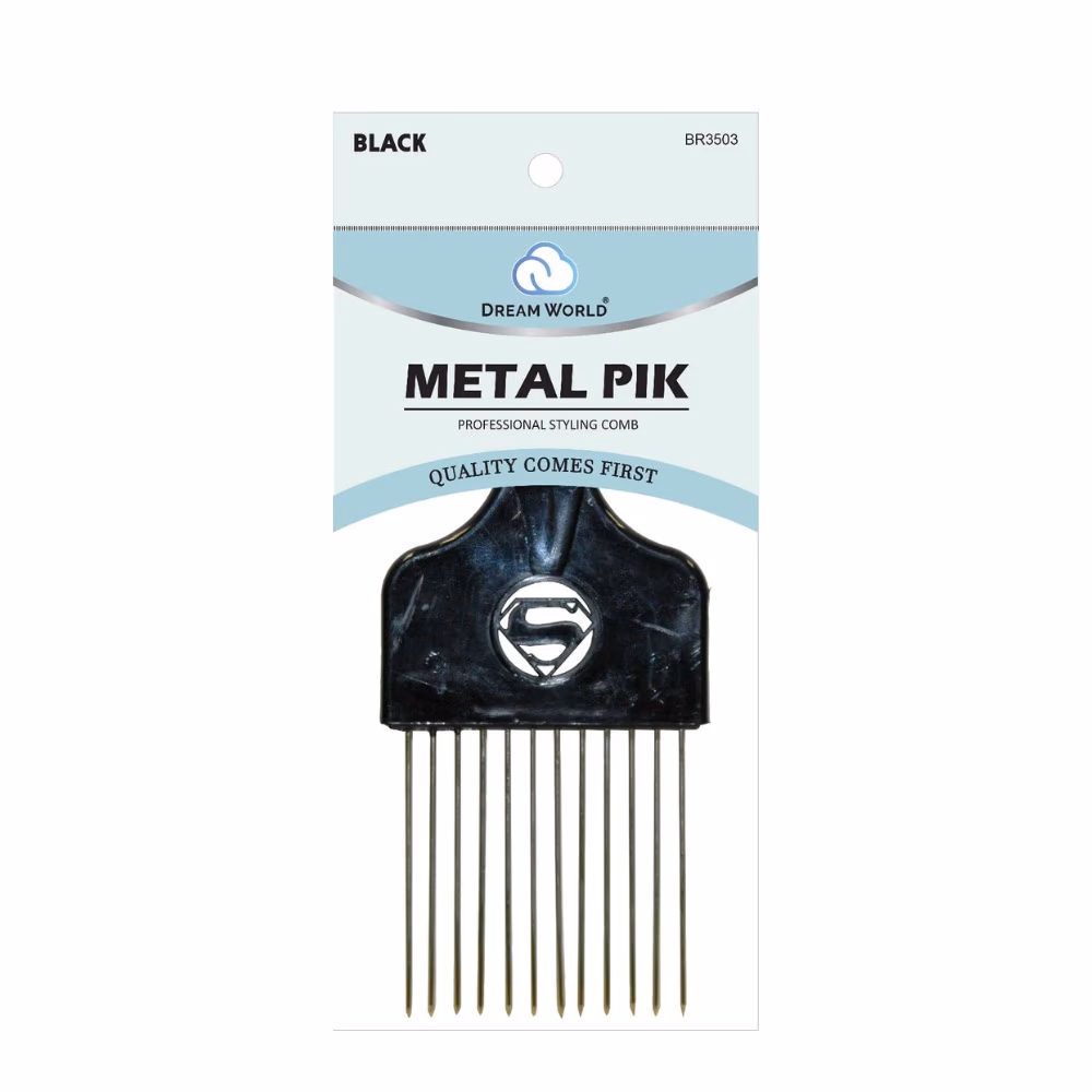 Dream World Metal Pik Black Styling Comb BR3503