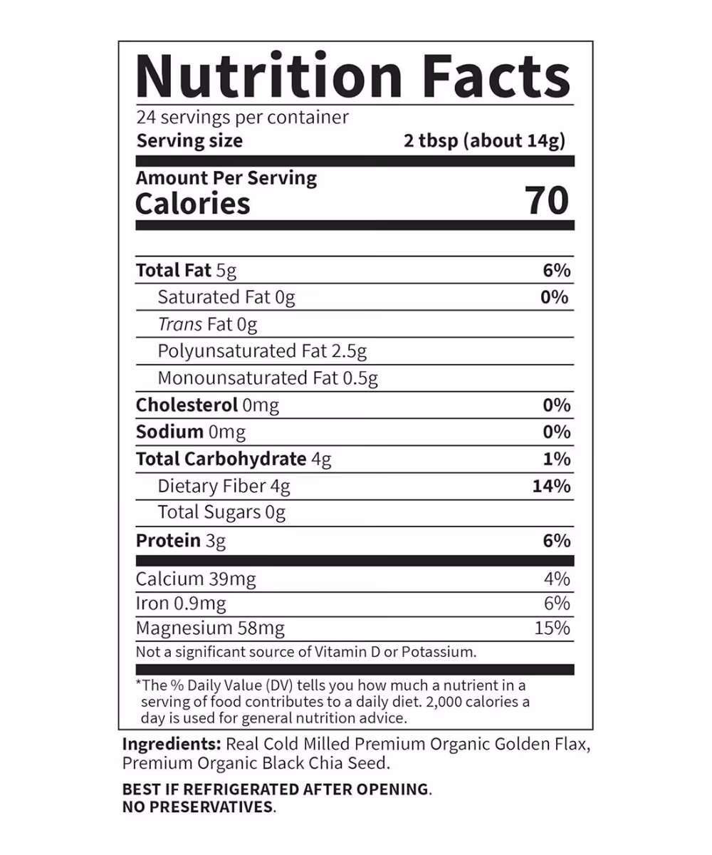 Garden of life Raw Organics - Organic Flax Meal + Chia Seeds - 340gm 2