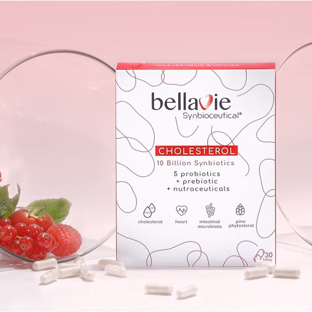 Bellavie Synbioceutical Cholesterol – 10 Billion Synbiotics | 5 Probiotics + Prebiotic + Pine Phytosterol | 30 Capsules 4
