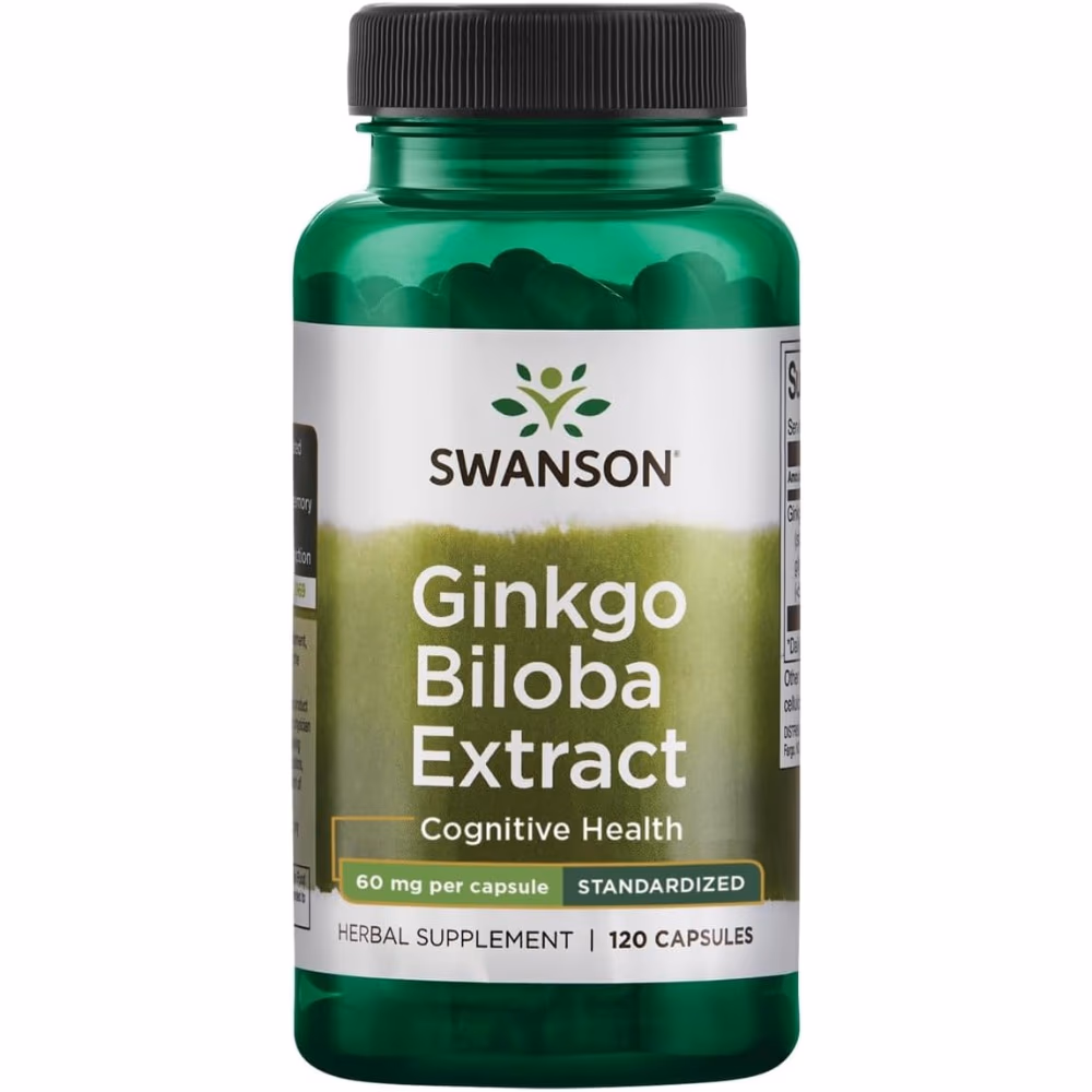 Swanson Ginkgo Biloba Extract 60mg-120 Capsules