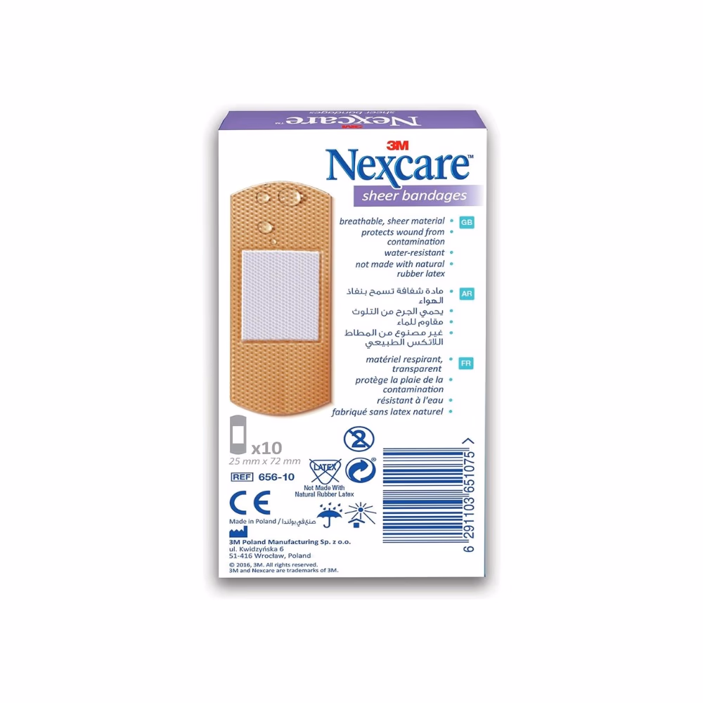 3M Nexcare Sheer Bandages - One Size - 10 Bandages 2