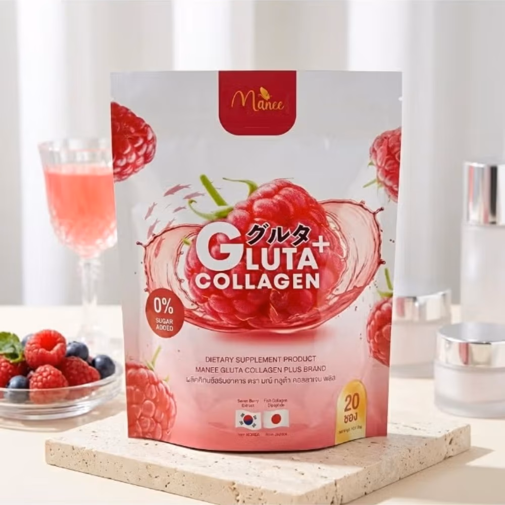Manee Gluta Collagen Plus – Mixed Berry Skin Brightening Supplement – 20 Sachets 2