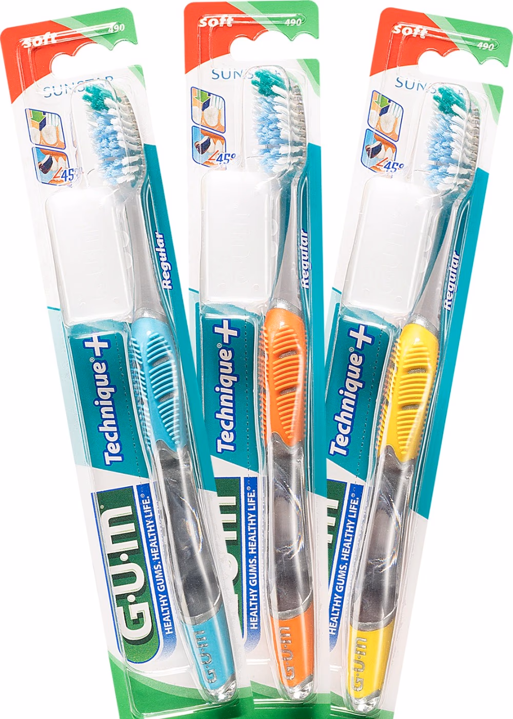 GUM Technique+ Toothbrush (490) Soft - Assorted Color 3