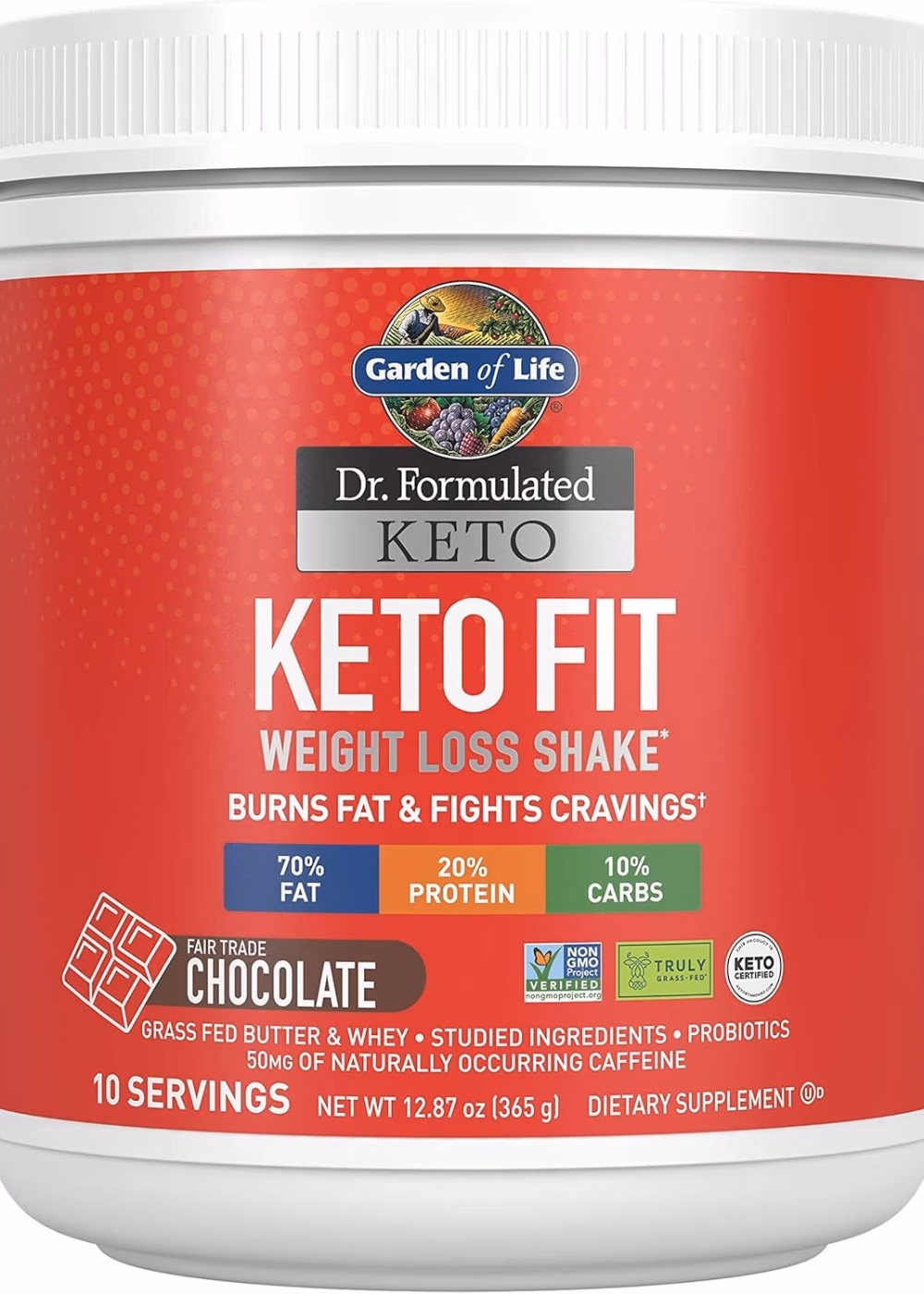 Garden of Life Keto Fit Weight Loss Shake Chocolate 365Gm
