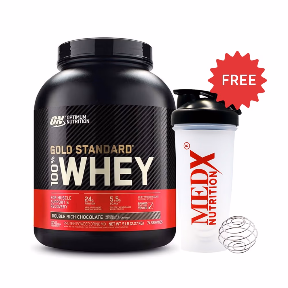 Optimum Nutrition 100% Gold Standard Whey Double Rich Chocolate 5 LB 1