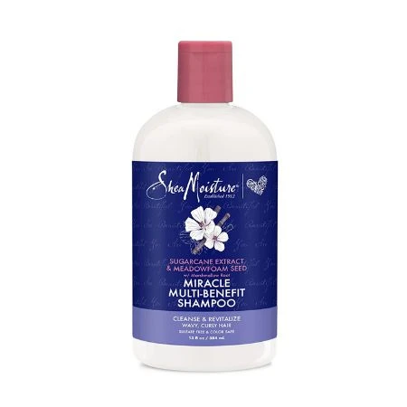 Shea Moisture Sugarcane Extract and Meadow Foam Seed Miracle Multi-Benefit Shampoo 384ml