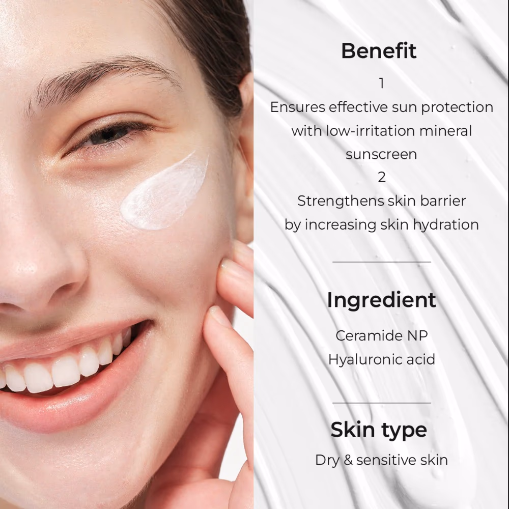 Aestura Derma UV365 Barrier Hydro Mineral Sunscreen 40ml - SPF50+ PA++++ | Ceramide & Hyaluronic Acid | For Dry & Sensitive Skin 4