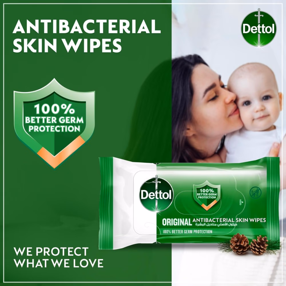 DETTOL ANTI BACTERIAL WIPES SKINCARE 10S 3