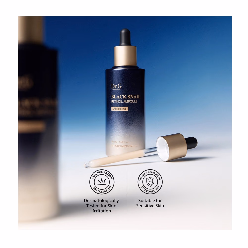 Dr.G Black Snail Retinol Ampoule 50ml – 34% Black Snail & Low-Irritation Retinol | Anti-Aging Firming Ampoule for Sensitive Skin 4