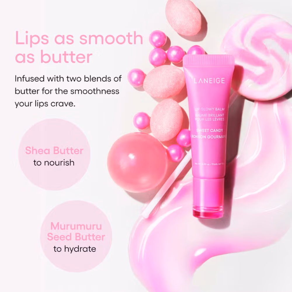 Laneige Lip Glowy Balm Sweet Candy Hydrating Lip Balm with Shea Butter and Murumuru Seed Butter 10g 4